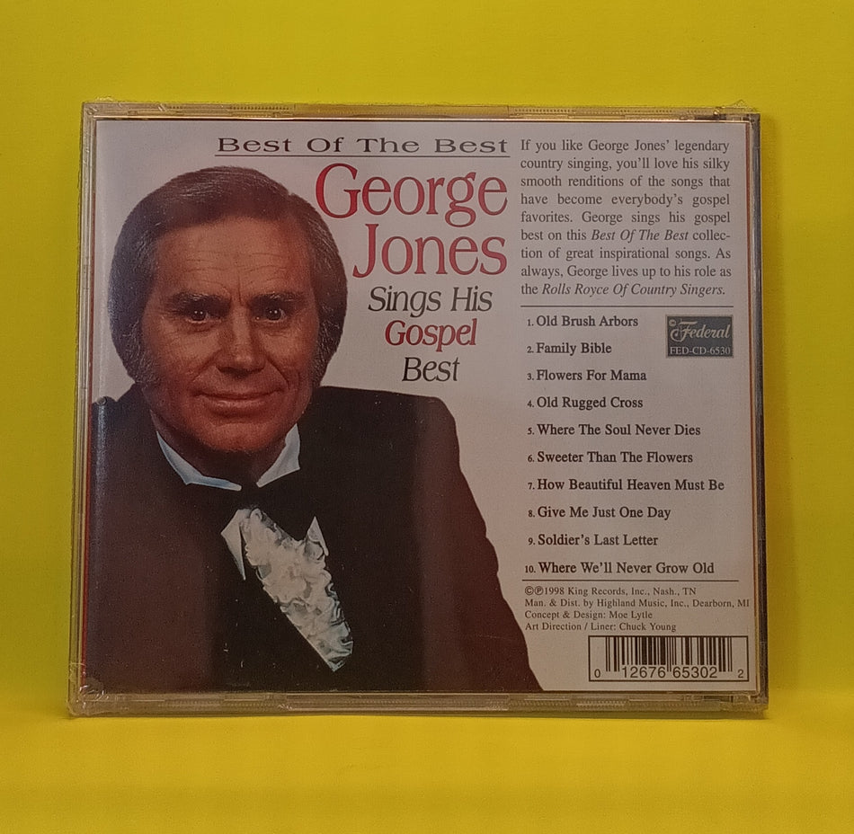 George Jones - Sings His Gospel Best - 1998 - FED-CD-6530 New - Sealed - CDs