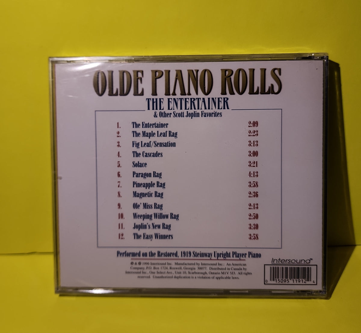 Scott Joplin / Various  - The Entertainer Olde Piano Roll - 1996 - 1193 New - Sealed - CDs