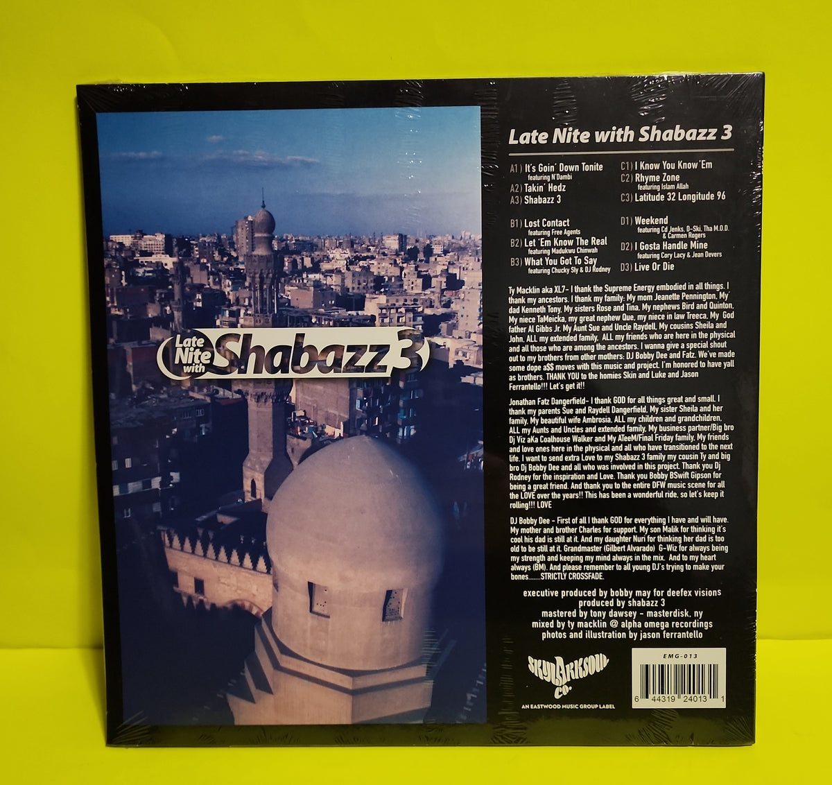 Shabazz 3 - Late Nite With Shabazz 3 - 2023 - EMG-013 New - Sealed - Vinyl