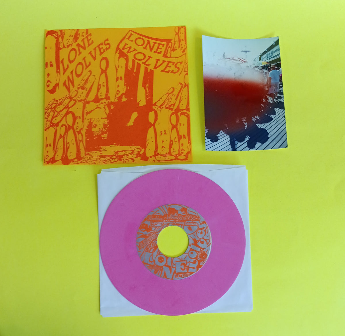 Lone Wolves - Rubberbandballs / Prickly Pear (Pink 7") - 1993 - WC 002 Used - EX - Vinyl