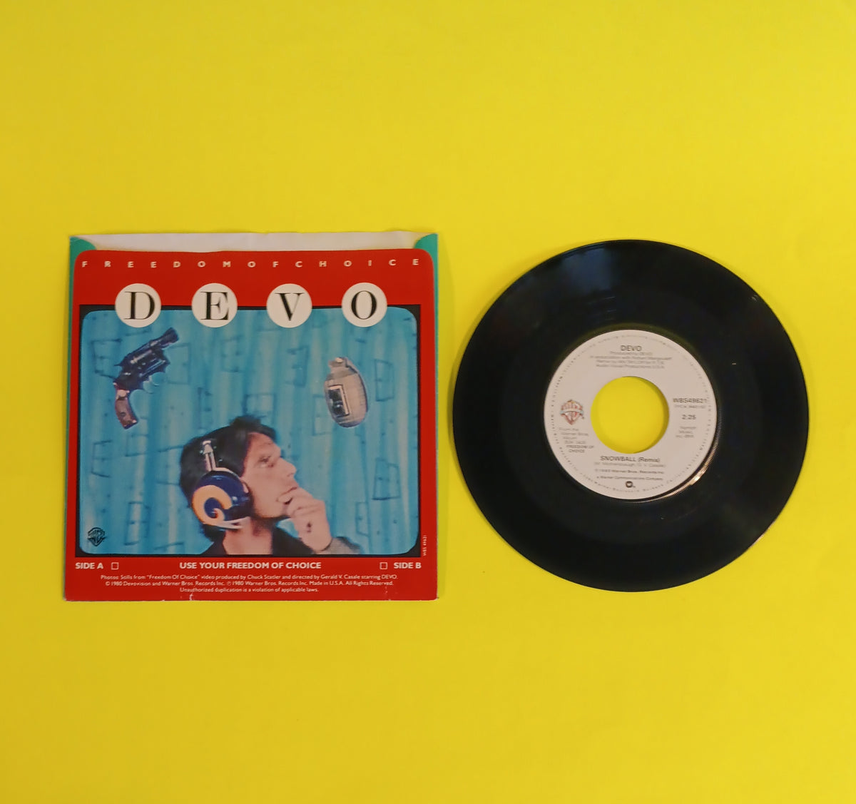 Devo - Snowball / Freedom of Choice 7" - 1980 - WBS 49621 Used - EX - Vinyl
