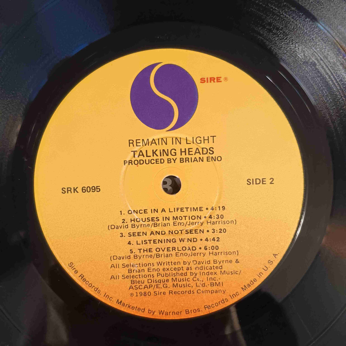 Talking Heads - Remain In Light (w. Insert) - 1980 - SRK 6095 Used - VG++ - Vinyl