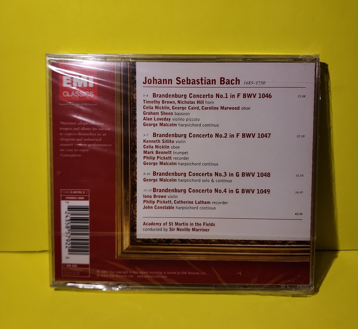 Bach - Academy Of St. Martin-in-the-Fields, Neville Marriner - 2004 - 7243 5 85792 2 2 New - Sealed - CDs