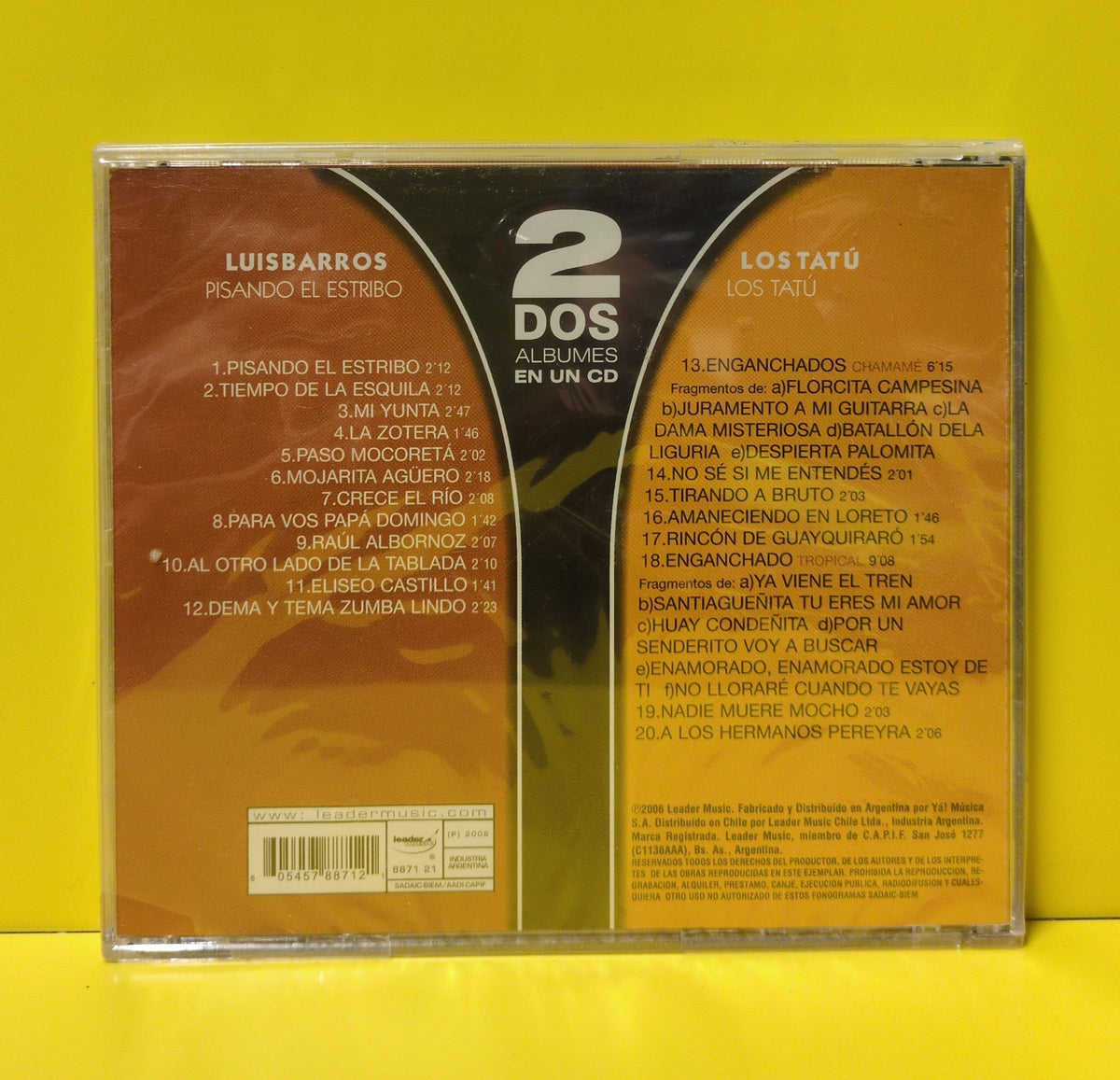 Los Tatu / Luis Barros - Chamame: Los Tatu / Pisando El Estribo - 2006 - LM 605457 8871 2 1 New - Sealed - CDs