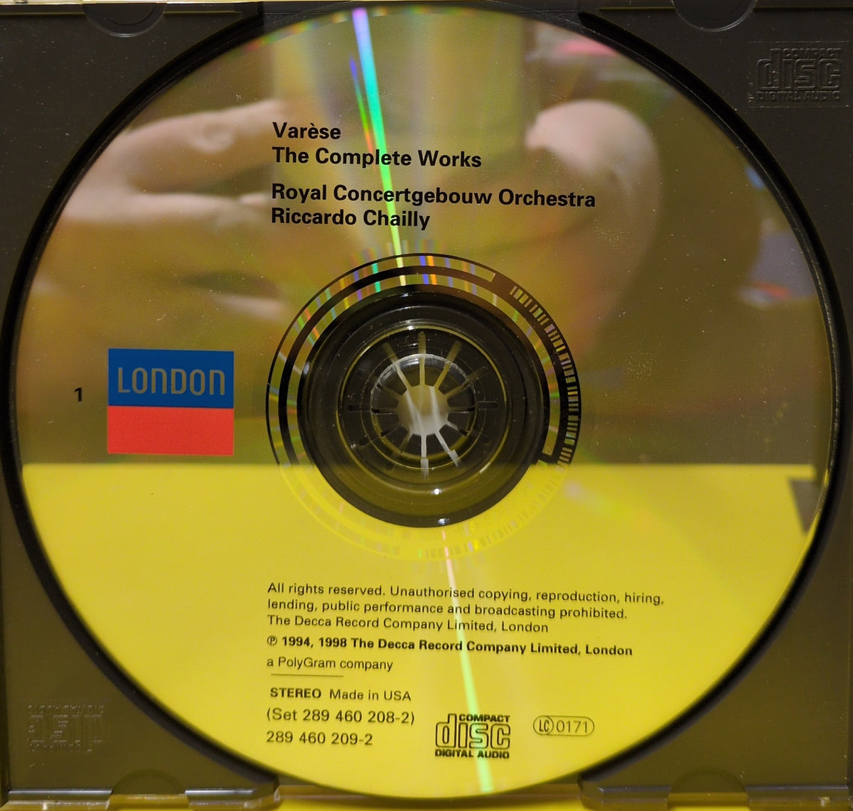 Varèse, Royal Concertgebouw Orchestra, Asko Ensemble, Riccardo Chailly - The Complete Works - 1998 - 289 460 208-2 Used - EX - CDs