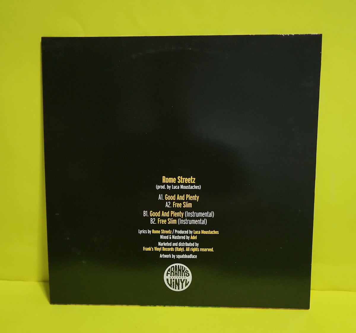 Rome Streetz & Lucas Moustaches - Good & Plenty / Free Slim (Italy 12") - 2020 - FVR-007 New - EX - Vinyl