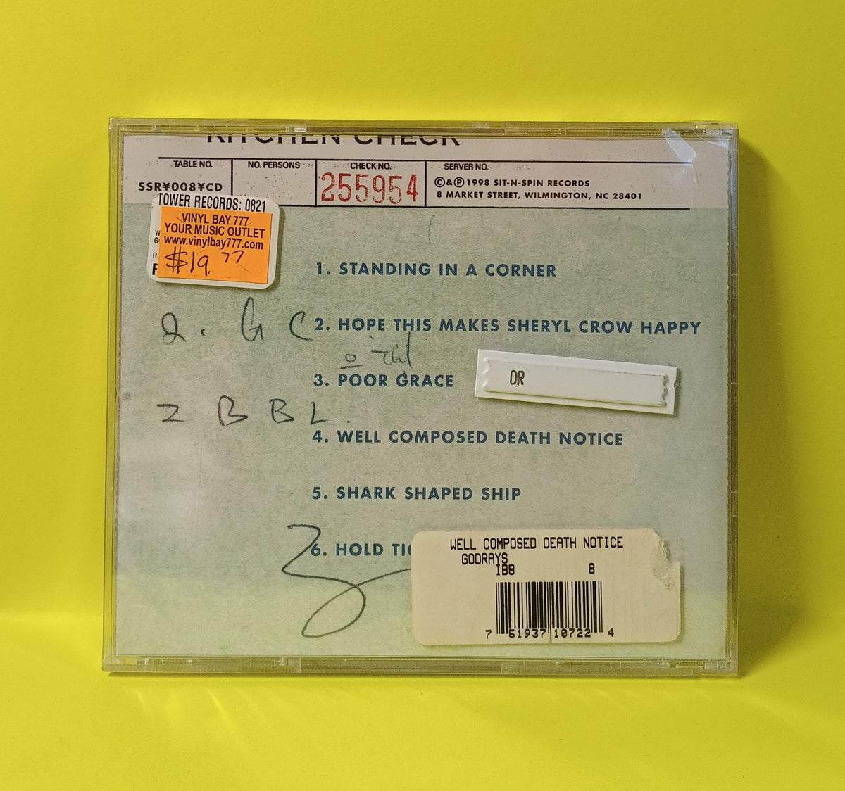 The Godrays - Well Composed Dead Notice - 1998 - SSR 008 CD New - Sealed - CDs