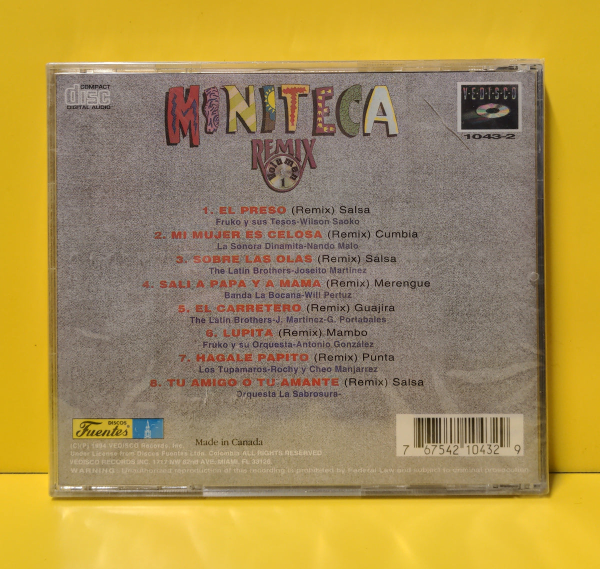Various  - Miniteca Remix Vol. 1 - 1994 - 1043-2 New - Sealed - CDs