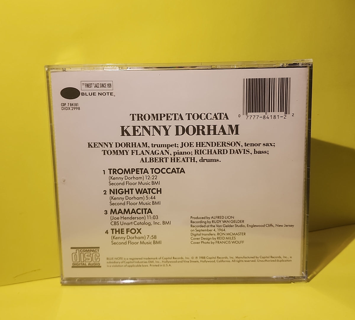 Kenny Dorham - Trompeta Toccata - 1995 - CDP 7 84181 2 Used - NM - CDs