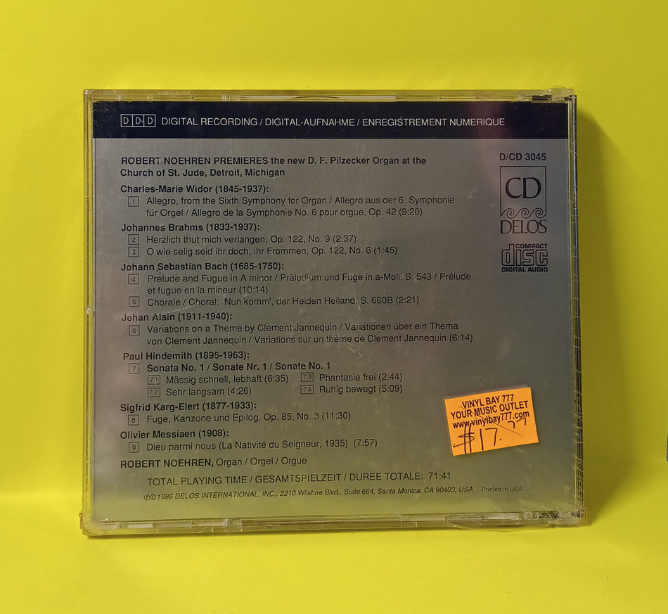 Robert Noehren - Premieres - 1986 - D/CD 3045 New - Sealed - CDs
