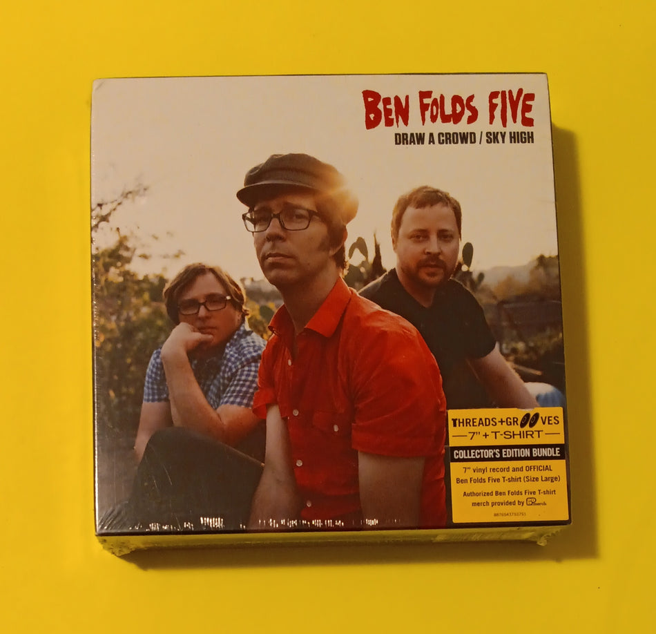 Ben Folds Five - Draw A Crowd / Sky High - 2013 - 88765437537 New - Sealed - 7" Vinyl + L T Shirt