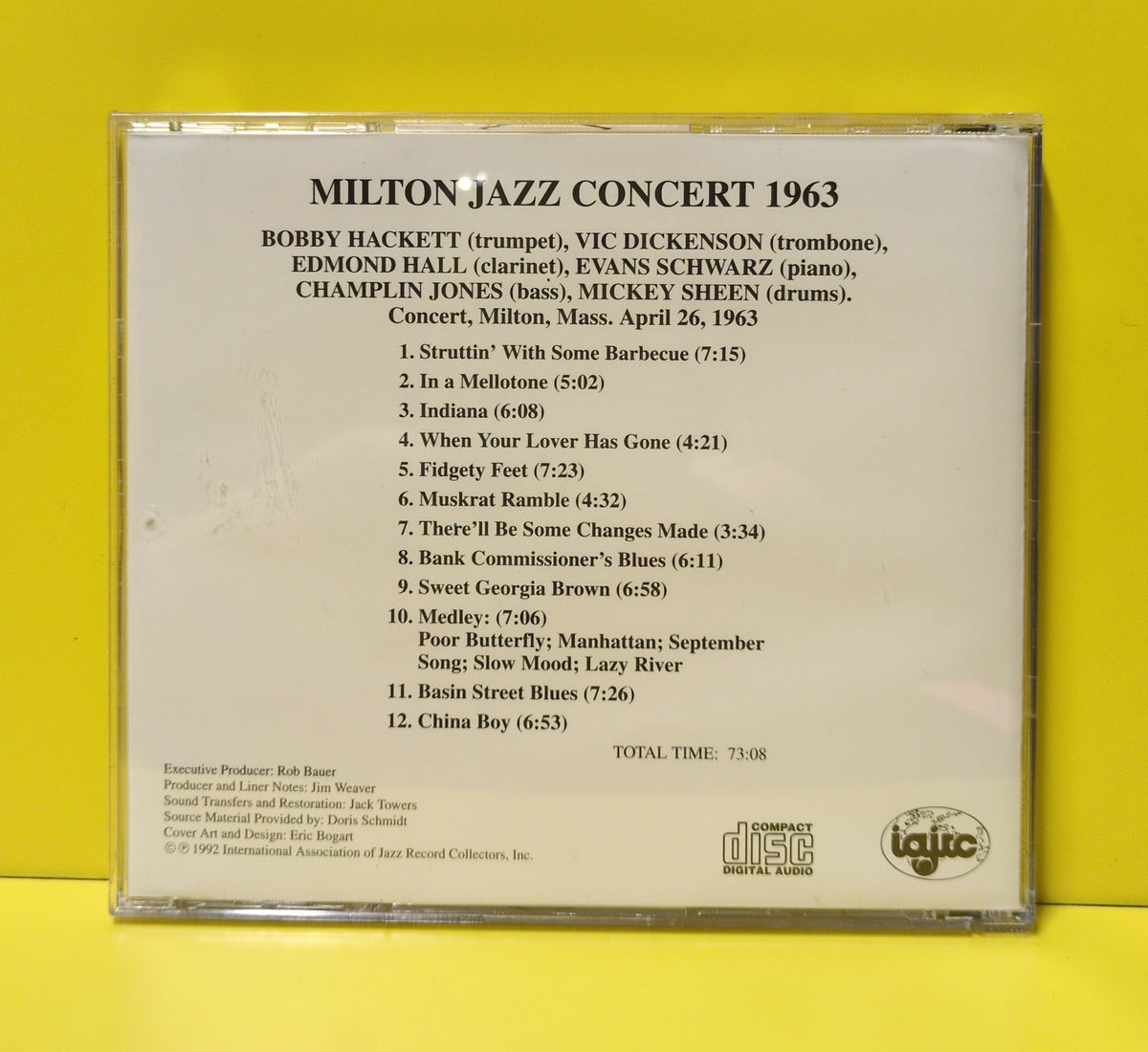 Bobby Hackett, Vic Dickenson, Ed Hall - Milton Jazz Concert 1963 - 1992 - CD 1004 Used - EX - CDs