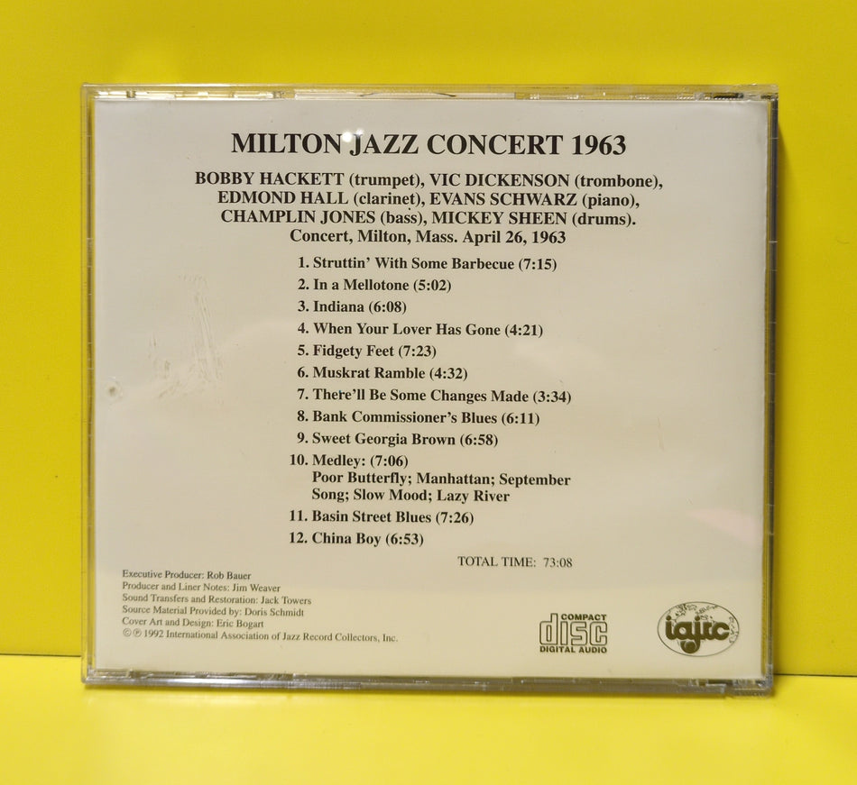 Bobby Hackett, Vic Dickenson, Ed Hall - Milton Jazz Concert 1963 - 1992 - CD 1004 Used - EX - CDs