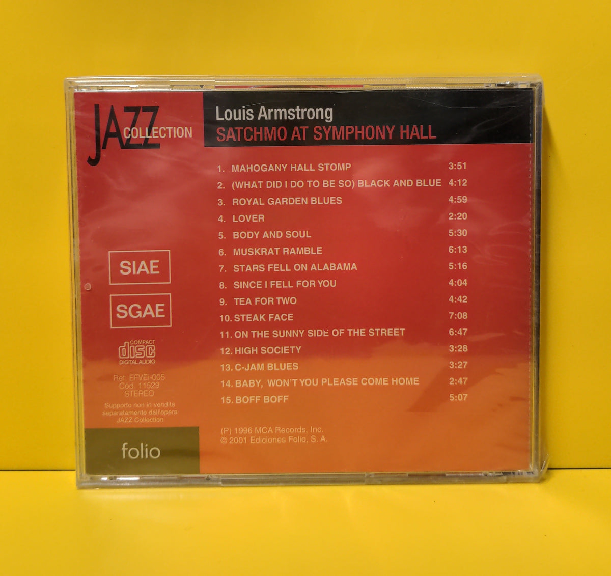 Louis Armstrong  - Satchmo At Symphony Hall - 2001 - EFVEi-005 New - Sealed - CDs - Reissue