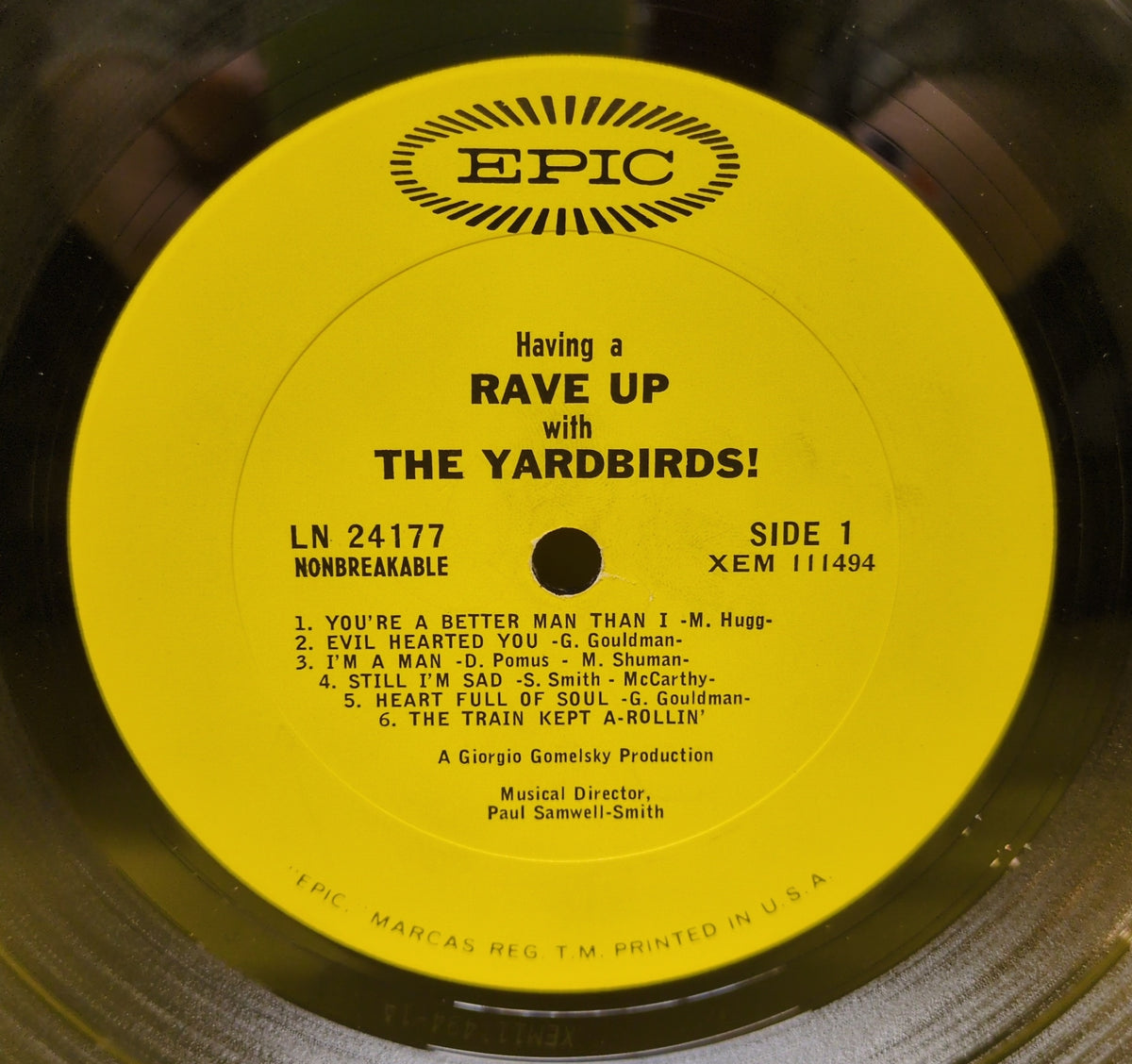 The Yardbirds - Having A Rave Up With The Yardbirds - 1965 - LN 24177 Used - VG+ - Vinyl
