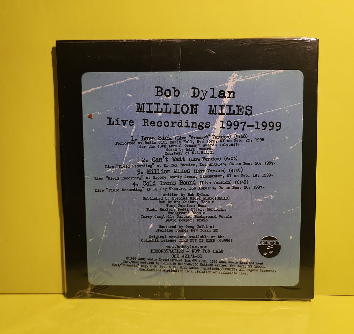 Bob Dylan  - Millions Miles ( Live Recordings 1997-1999 ) - 1999 - QLT 41473 New - CDs