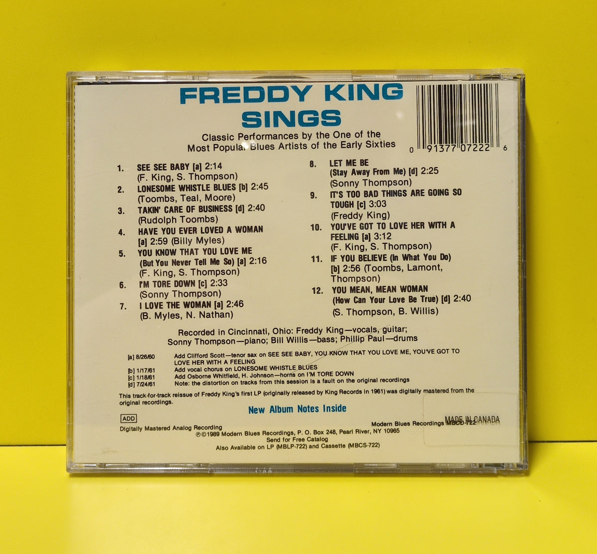 Freddy King - Freddy King Sings - MBCD-722 Used - EX - CDs