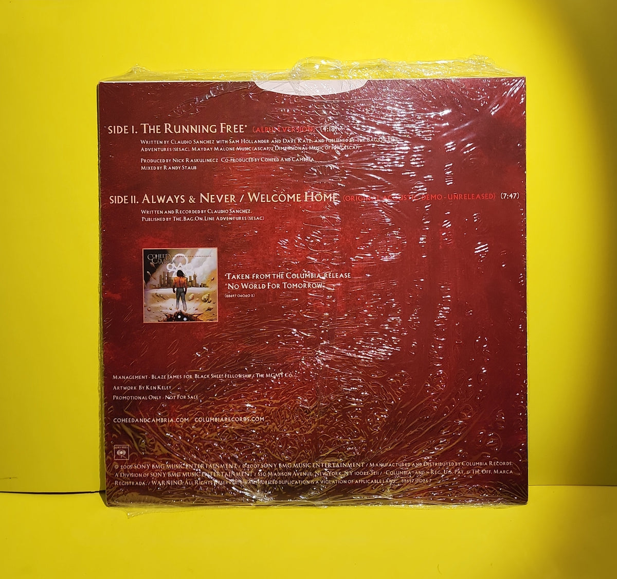 Coheed And Cambria  - Promo 7" The Running Free - 2007 - 88696 19026 7 New - Sealed - Vinyl