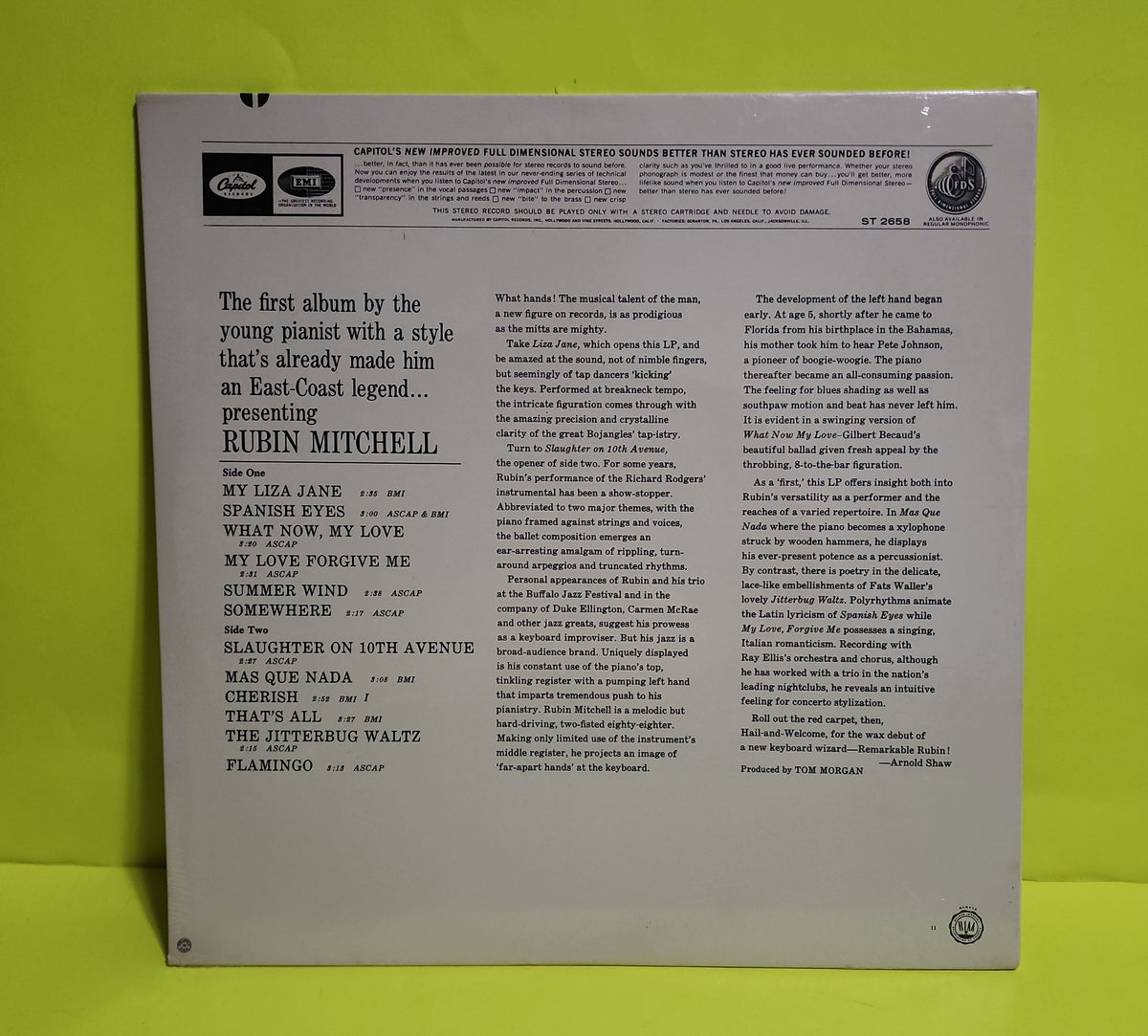 Rubin Mitchell  - Presenting Rubin Mitchell  - 1967 - ST 2658 New - Sealed - Vinyl