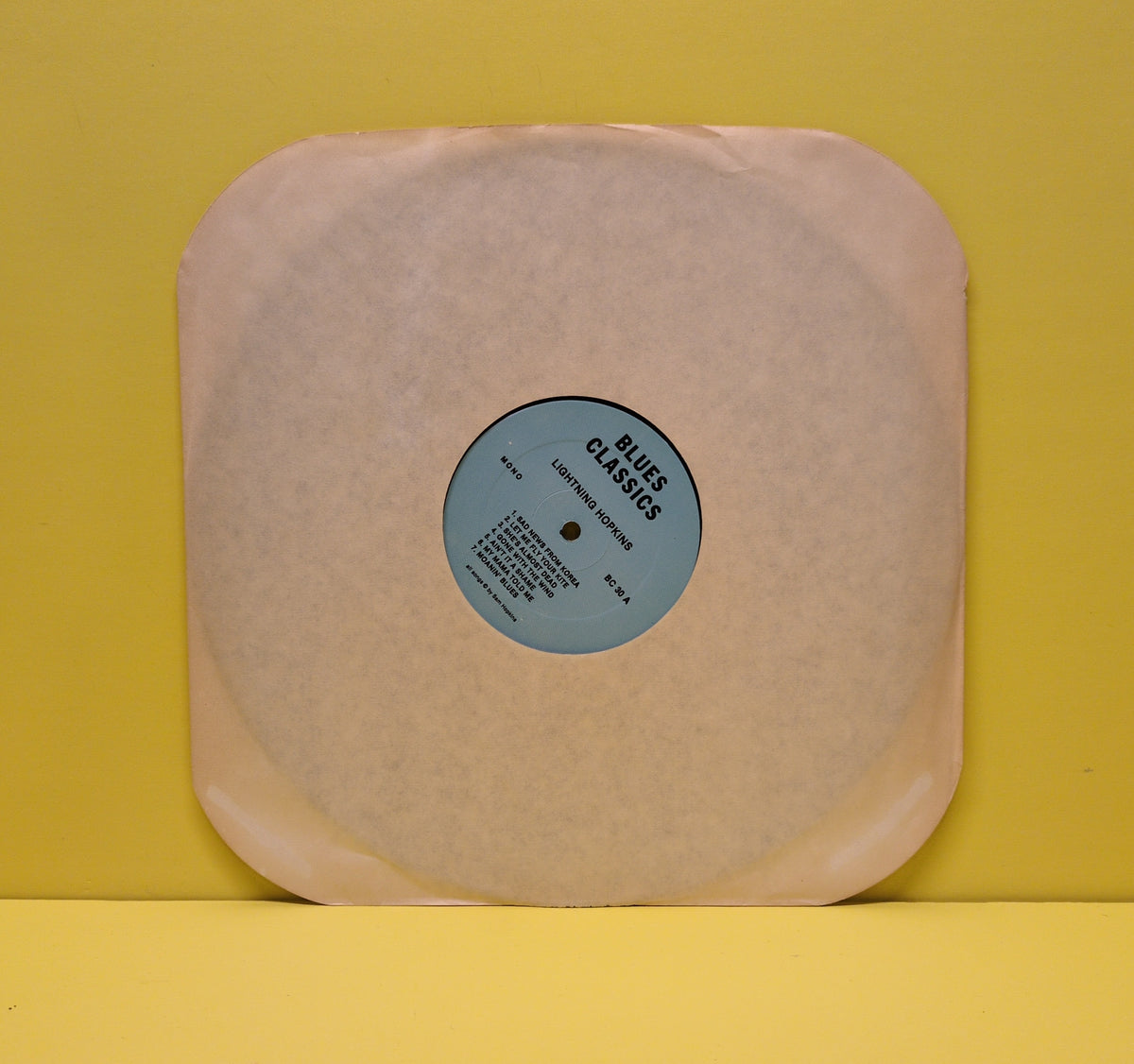 Lightning Hopkins - Houston's King Of The Blues (Historic Recordings 1952-1953) - 1984 - BC 30 Used - EX - Vinyl