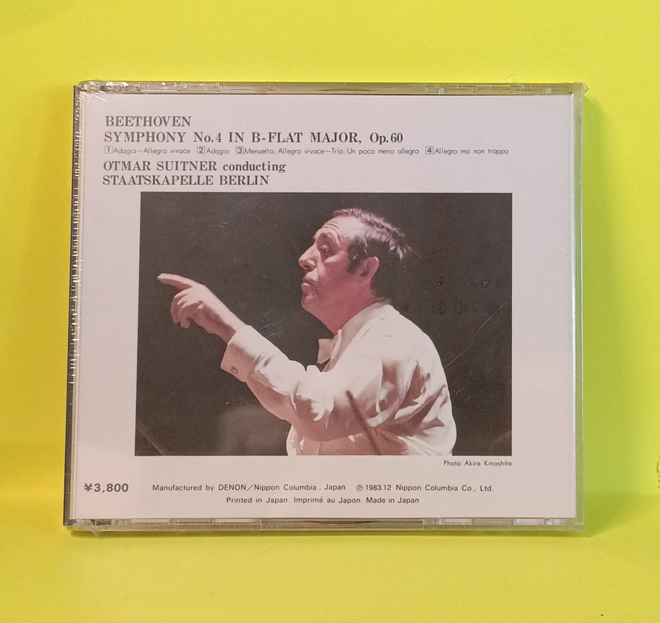 Beethoven- Berlin, Suitner  - Symphony No. 4 - 1983 - 38C37-7077 New - Sealed - CDs Japan Import