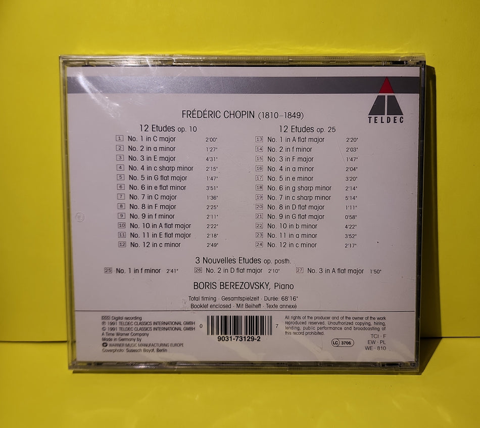 Chopin, Boris Berezovsky - Etudes - 1991 - 9031-73129-2 New - Sealed - CDs