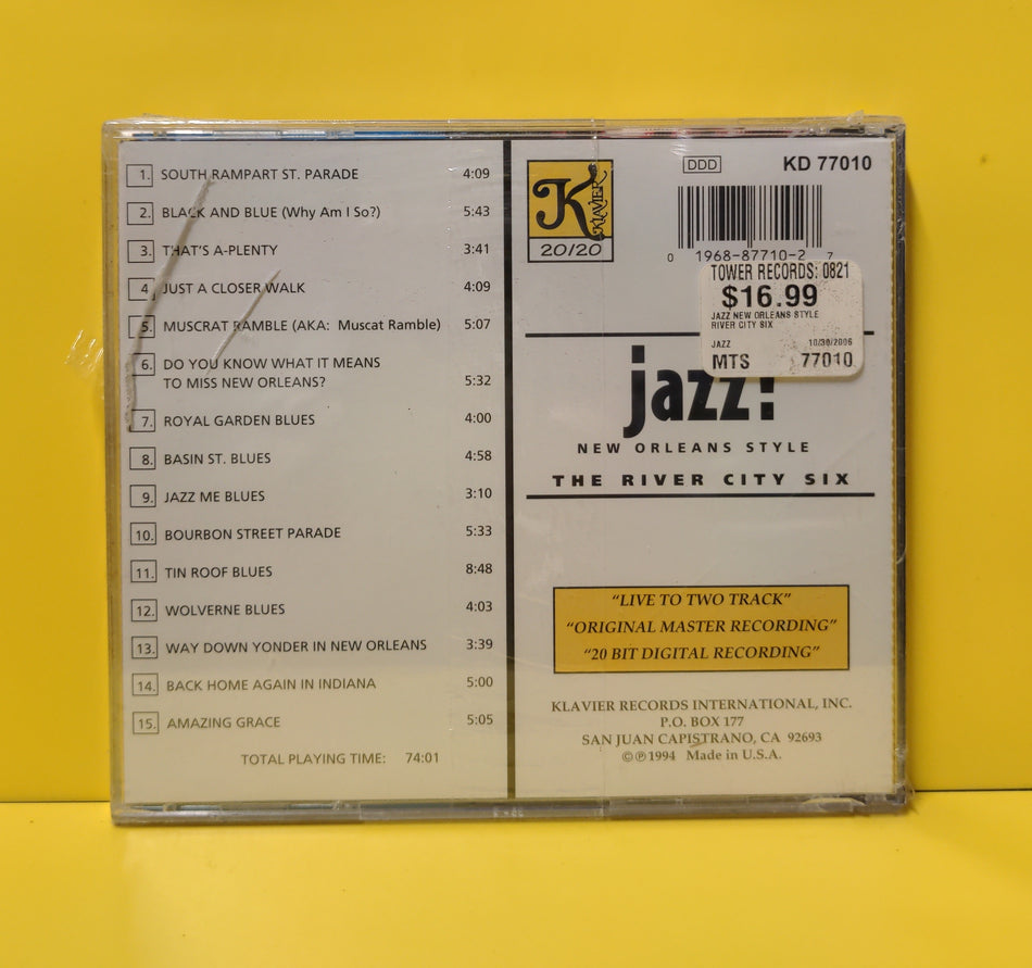 The River City Six - Jazz! New Orleans Style - 1994 - KD 77010 New - Sealed - CDs