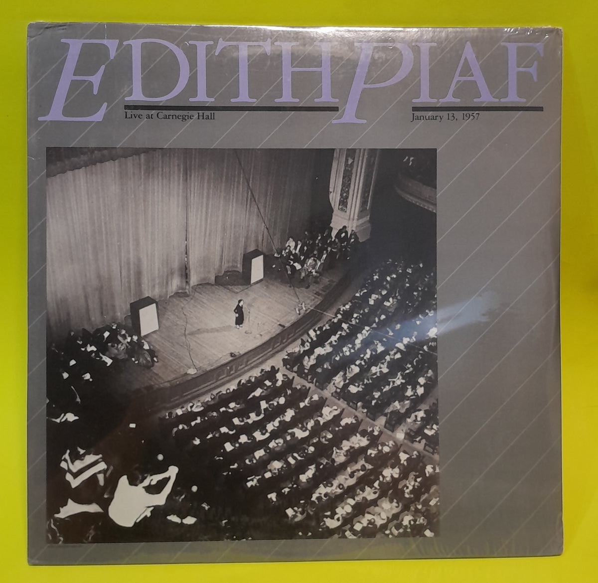 Edith Piaf - Live At Carnegie Hall, January 13, 1957 - 1985 - STBO-12384 New - Sealed - Vinyl