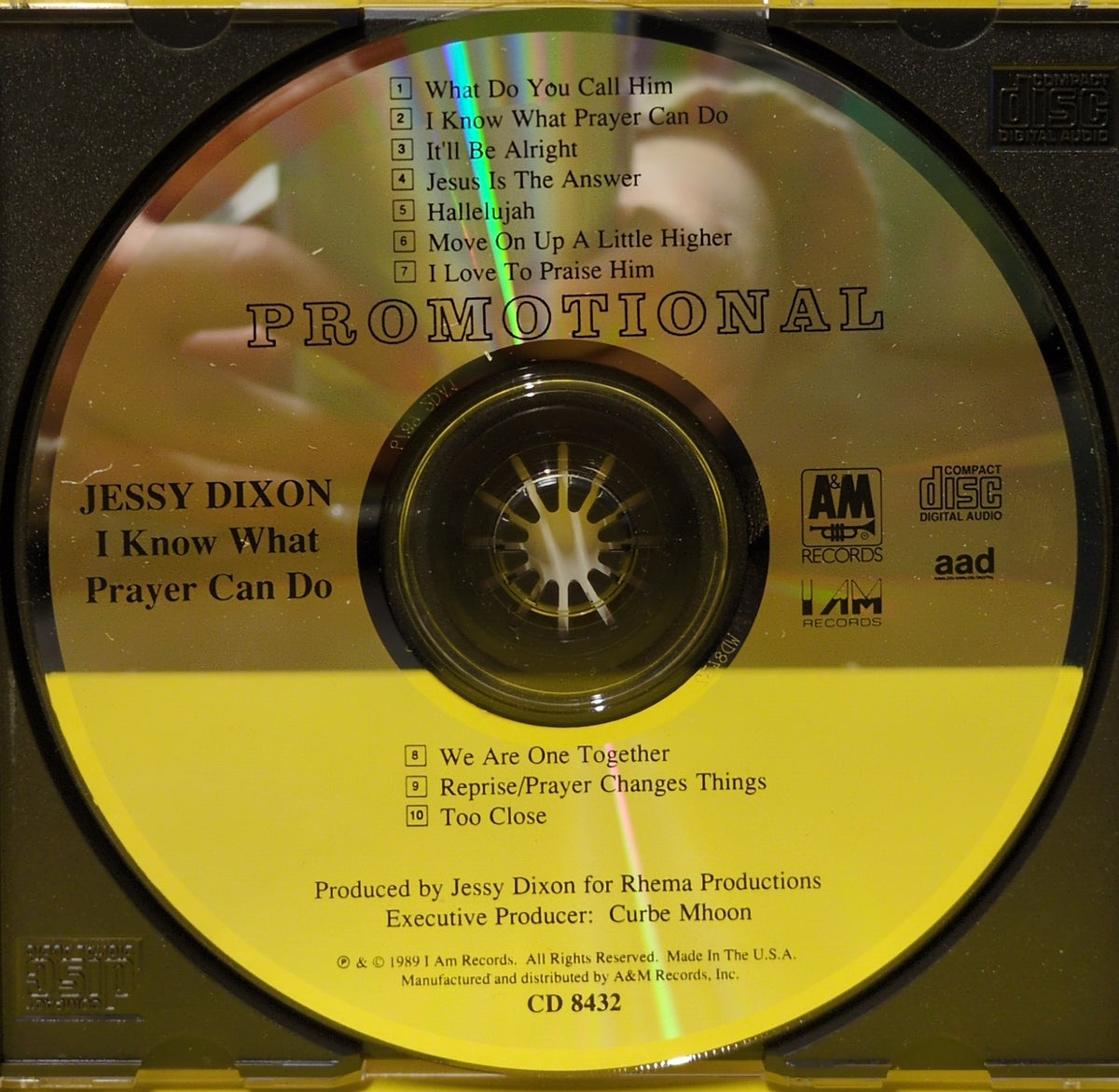 Jessy Dixon - I Know What Prayer Can Do - 1989 - CD 8432 Used - EX - CDs - Promo