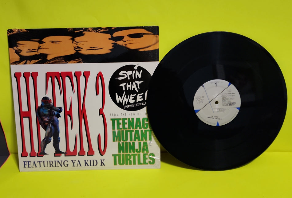 Hi Tek 3, Ya Kid K - Spin That Wheel (Turtles Get Real!) - 1990 - V-19706 Used - NM - Vinyl