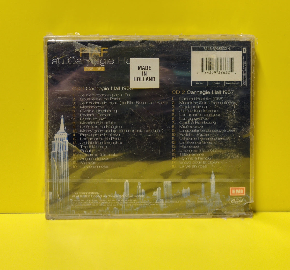 Edith Piaf - Piaf Au Carnegie Hall 1956-1957 - 7243 5938632 4 New - Sealed - 2xCD