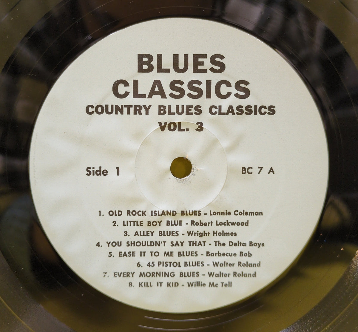 Various - Country Blues Classics Volume 3 - BC 7 Used - VG++ - Vinyl