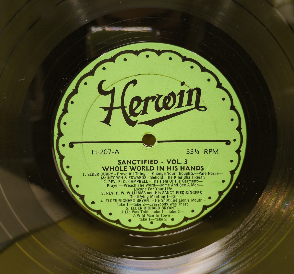 Various - Whole World In His Hands 1927-1936 - 1974 - HERWIN 207 Used - VG++ - Vinyl
