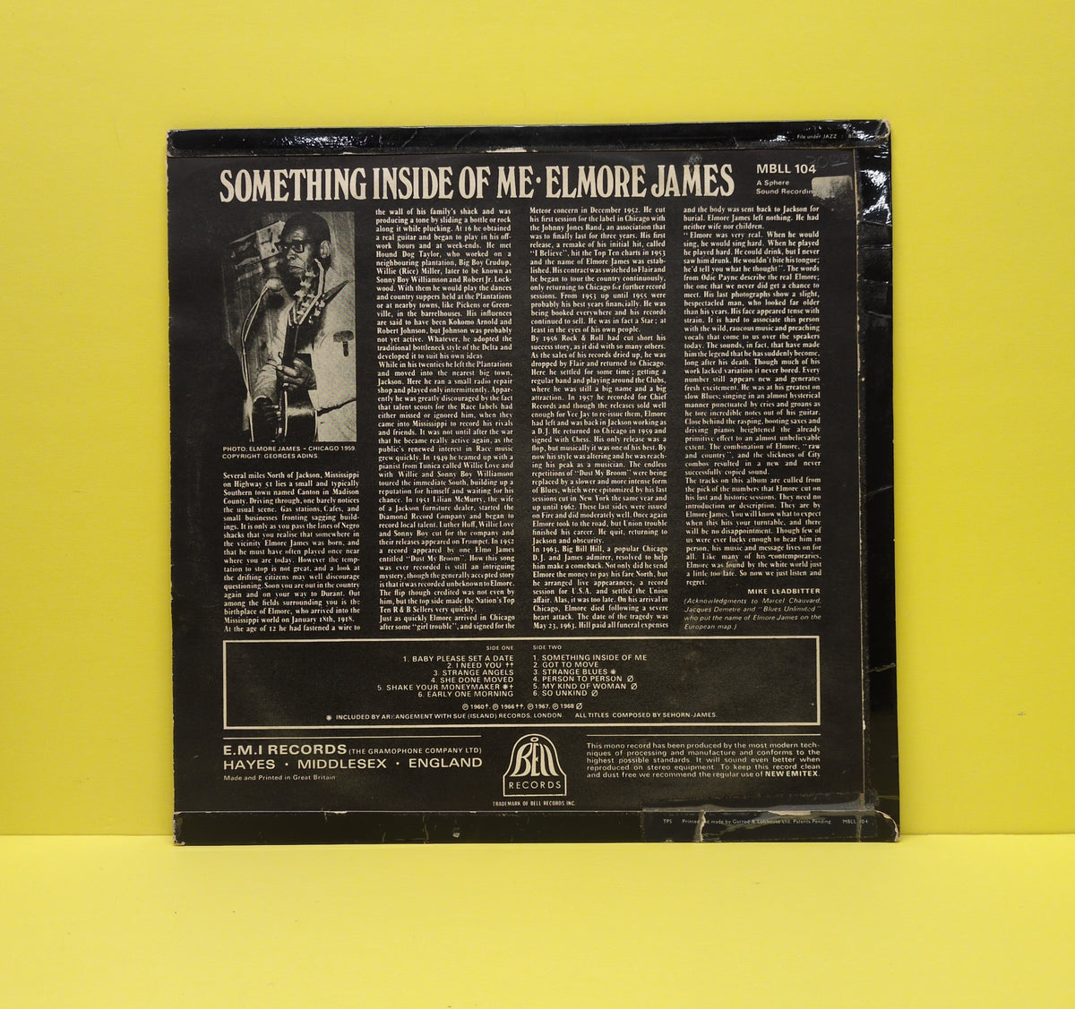 Elmore James - Something Inside Of Me - 1968 - MBLL 104 Used - VG+ - Vinyl