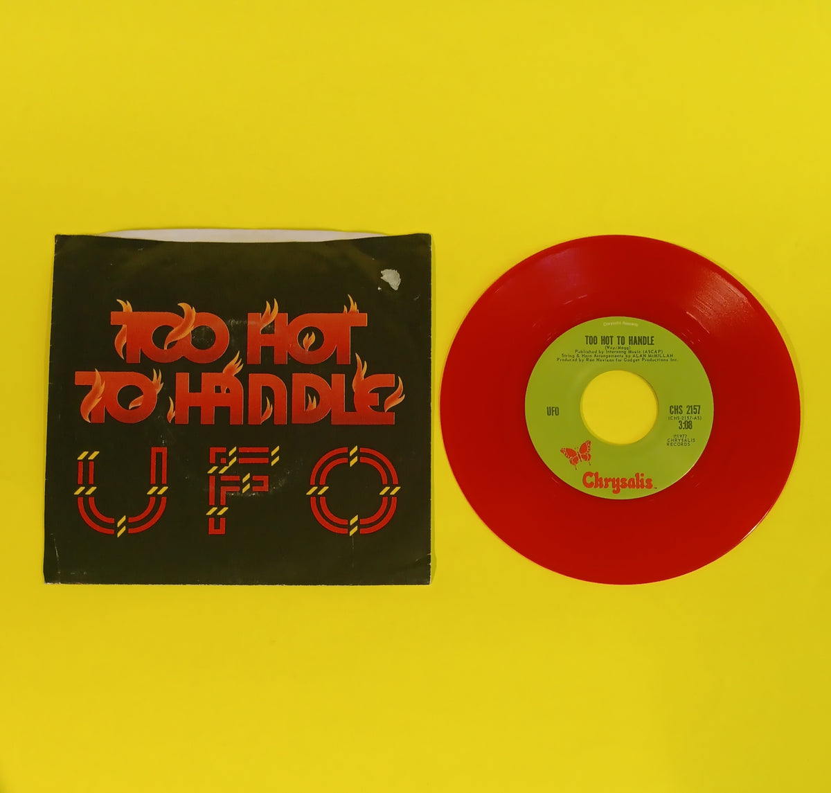 UFO - Too Hot To Handle (Red 7") - 1977 - CHS 2157 Used - EX - Vinyl