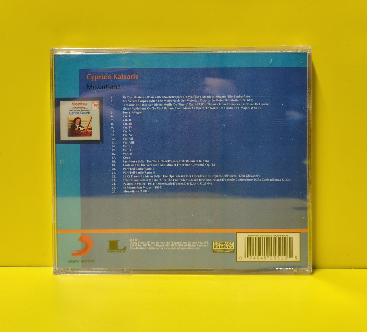 Cyprien Katsaris - Mozartiana - New - Sealed - CDs - Reissue
