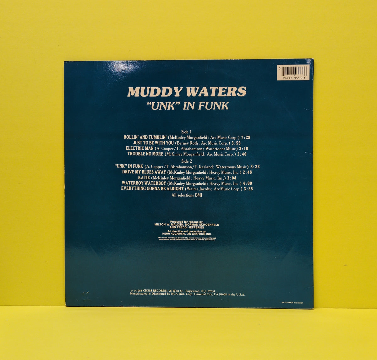 Muddy Waters - "Unk" In Funk - 1984 - CH 91513 Used - VG++ - Vinyl - Reissue