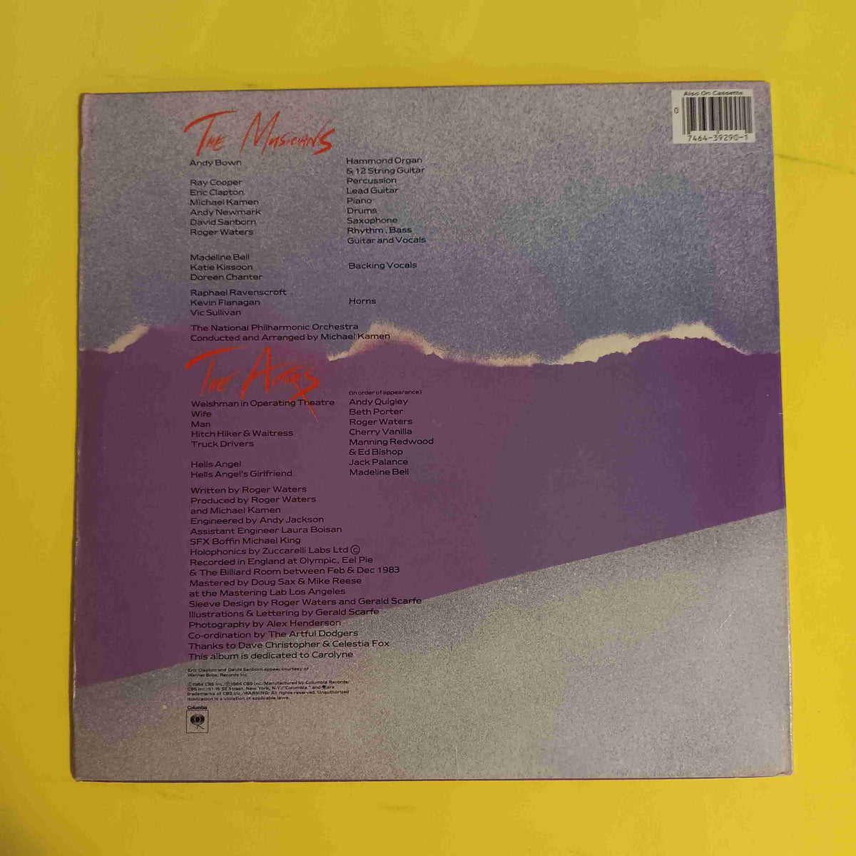 Roger Waters - The Pros And Cons Of Hitch Hiking - 1984 - FC 39290 Used - EX - Vinyl