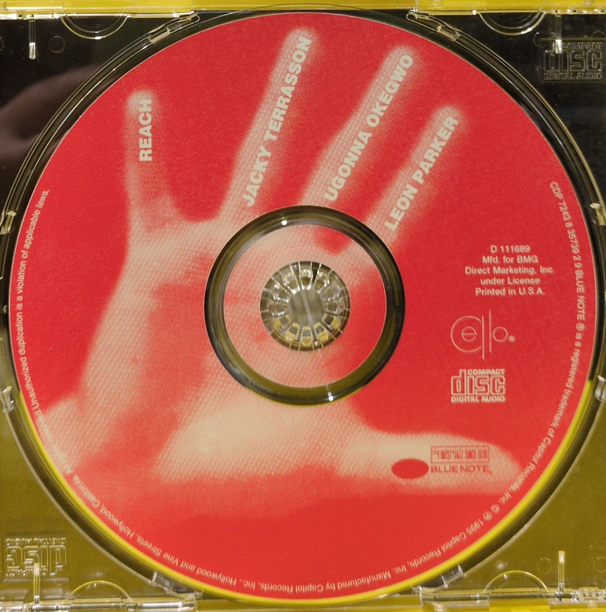 Jacky Terrasson - Reach - 1995 - D 111689 Used - VG++ - CDs - Club Edition