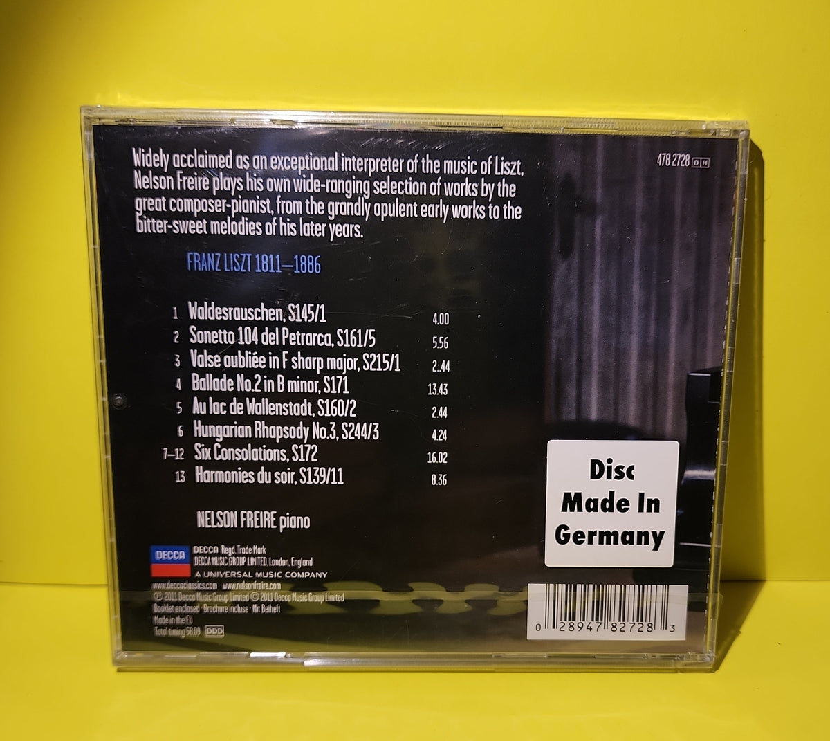 Nelson Freire, Liszt - Harmonies Du Soir - 2011 - 478 2728 New - Sealed - CDs