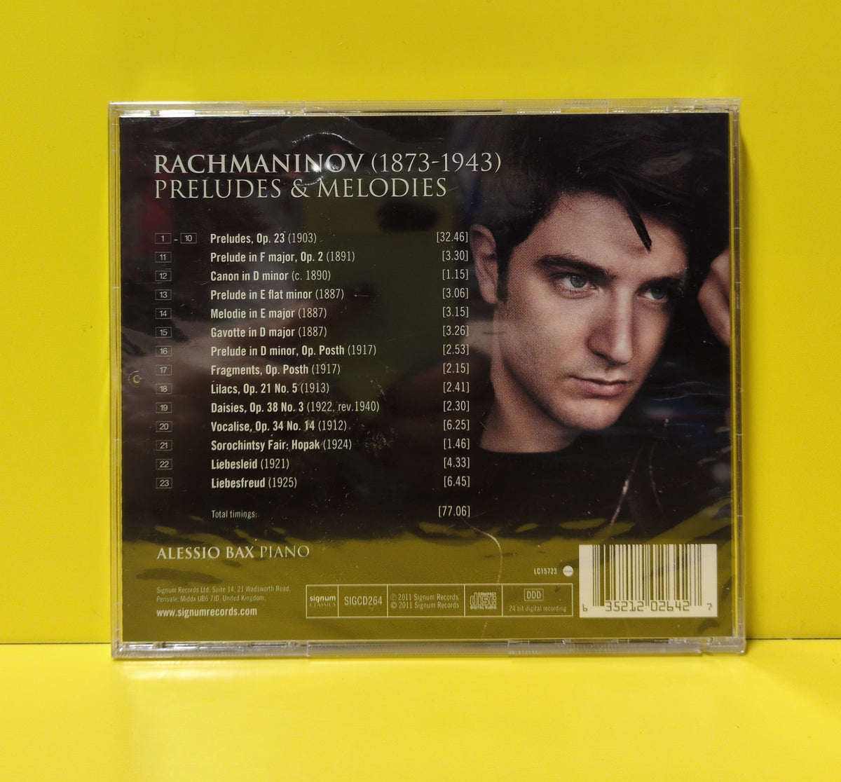 Rachmaninov, Alessio Bax - Preludes & Melodies - 2011 - SIGCD264 New - Sealed - CDs