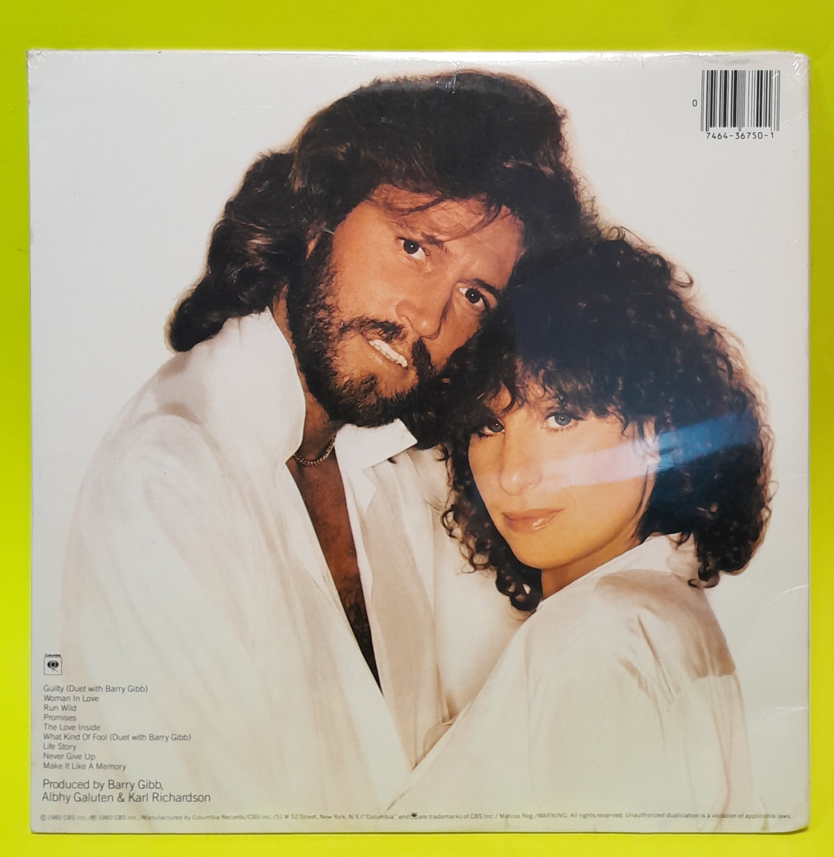 Barbra Streisand - Guilty - 1980 - FC 36750 New - Sealed - Vinyl