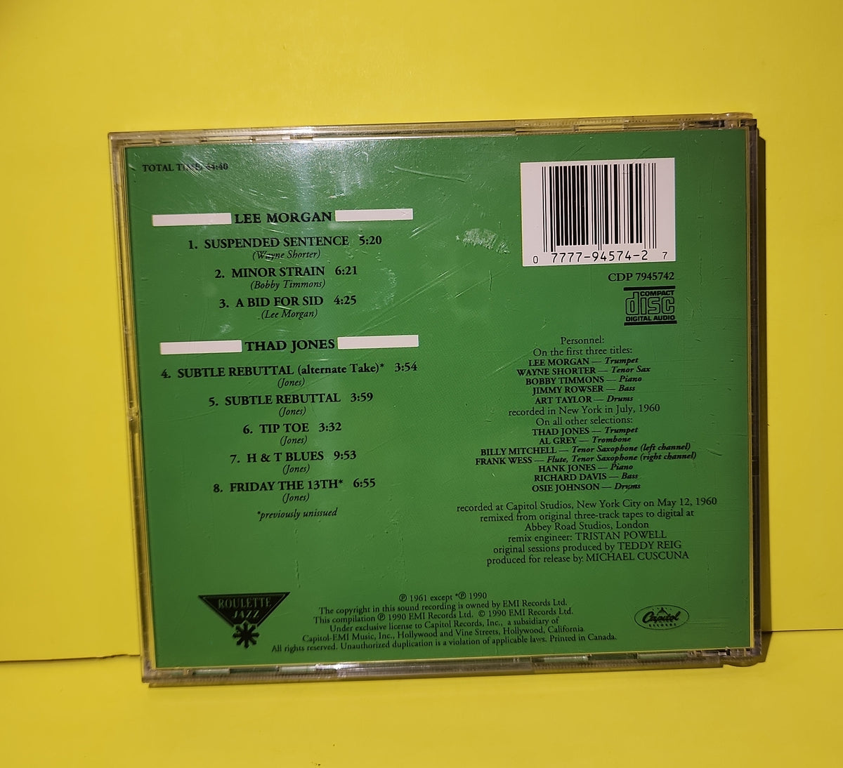 Lee Morgan / Thad Jones - Minor Strain - 1990 - CDP 7945742 Used - VG++ - CDs
