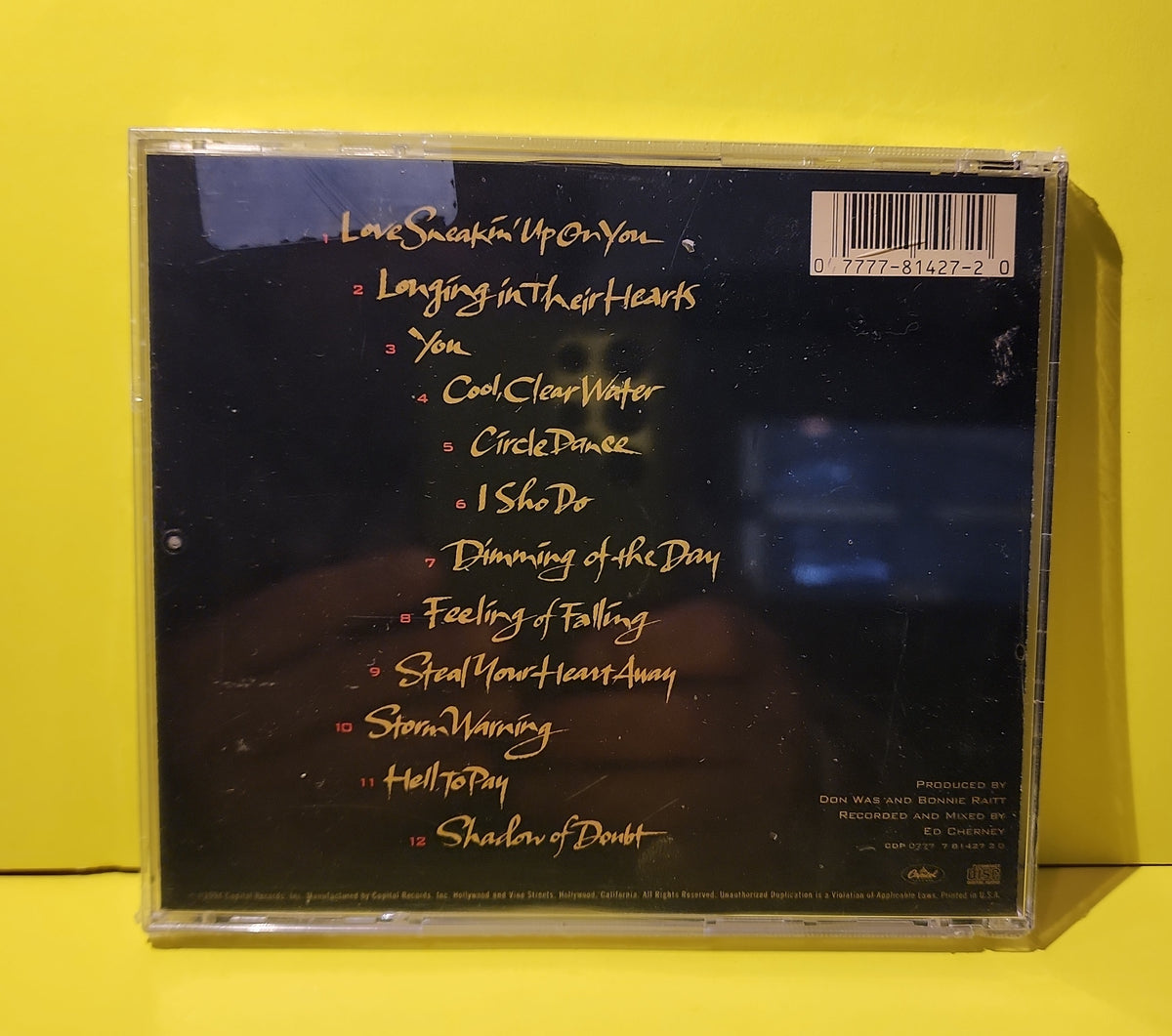 Bonnie Raitt - Longing In Their Hearts - 1994 - CDP 0777 7 81427 2 0 New - Sealed - CDs