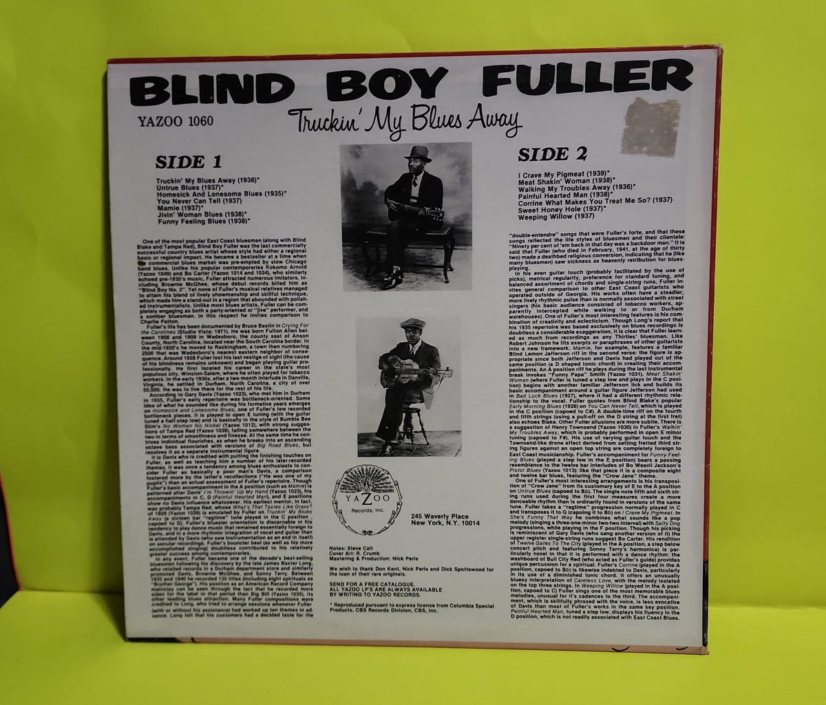 Blind Boy Fuller - Truckin' My Blues Away  - 1978 - 1060 Used - VG++ - Vinyl