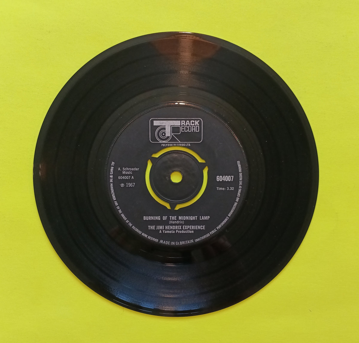 Jimi Hendrix Experience - Burning of the Midnight Lamp (UK 7") - 1967 - 604007 Used - VG+ - Vinyl