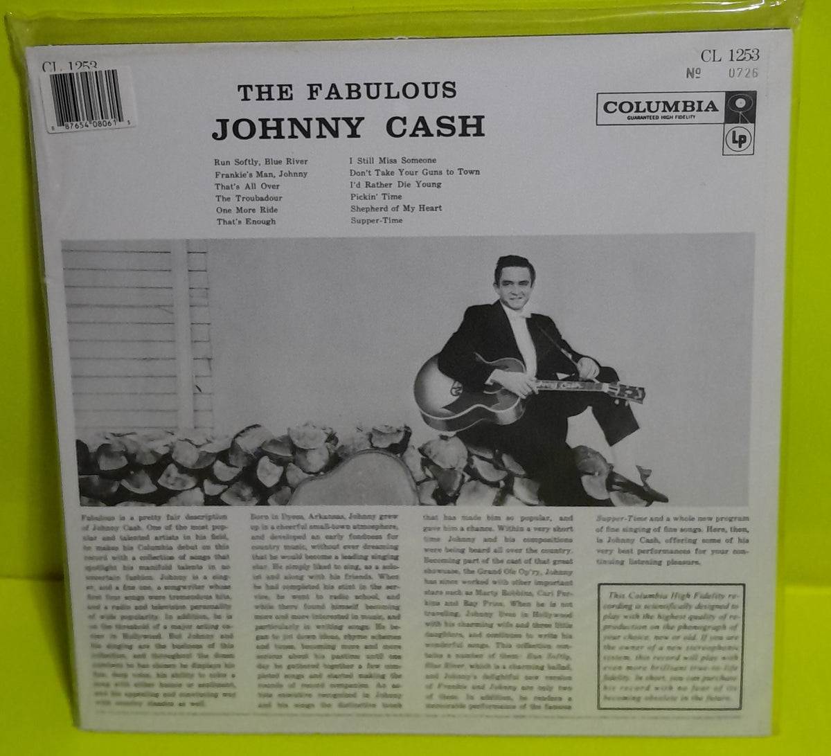 Johnny Cash - The Fabulous Johnny Cash - 2012 - CL 1253 New - Sealed - Vinyl