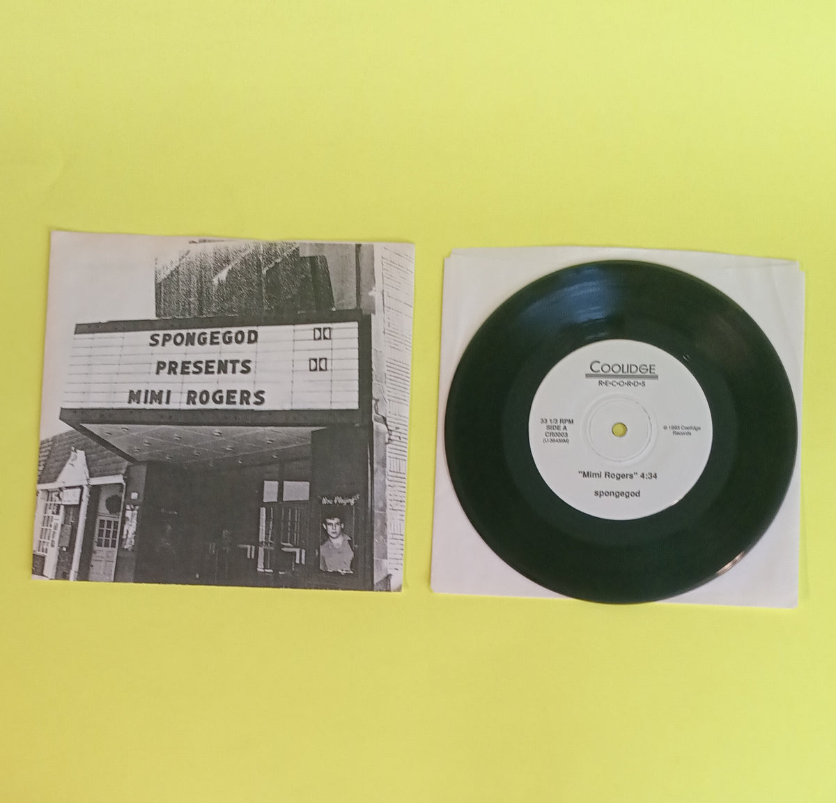 Spongegod  - Mimi Rogers 7" - 1993 - CR0003 Used - VG++ - Vinyl