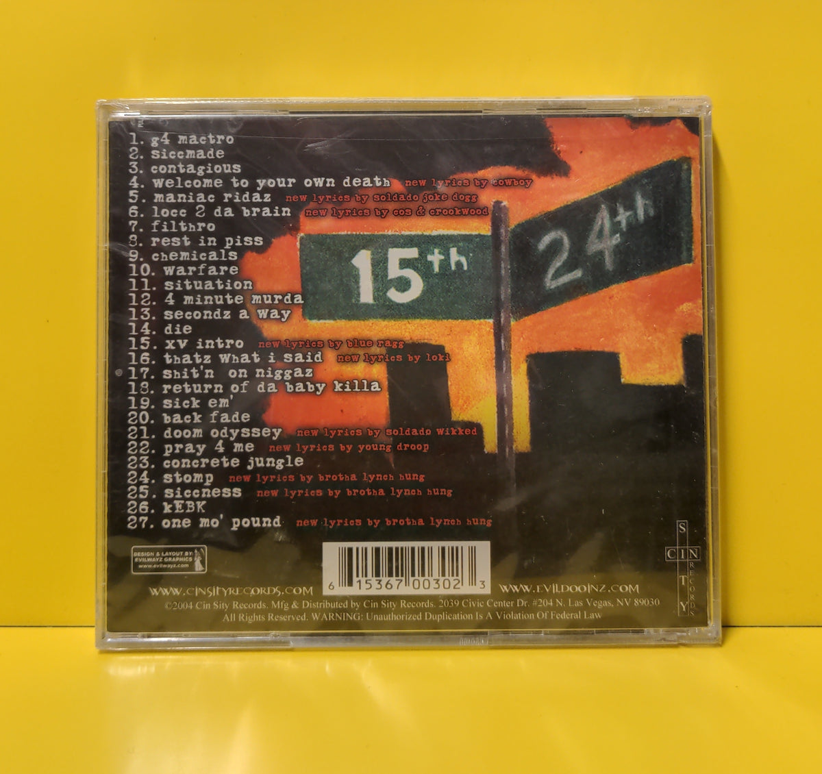 Brotha Lynch Hung And Doomsday Productions - Siccmixx - 2004 - CIN 30-2 New - Sealed - CDs