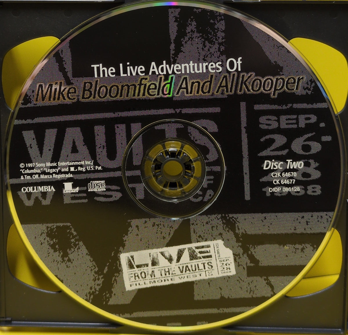 Mike Bloomfield And Al Kooper - The Live Adventures Of Mike Bloomfield And Al Kooper - C2K 64670 Used - EX - 2xCD